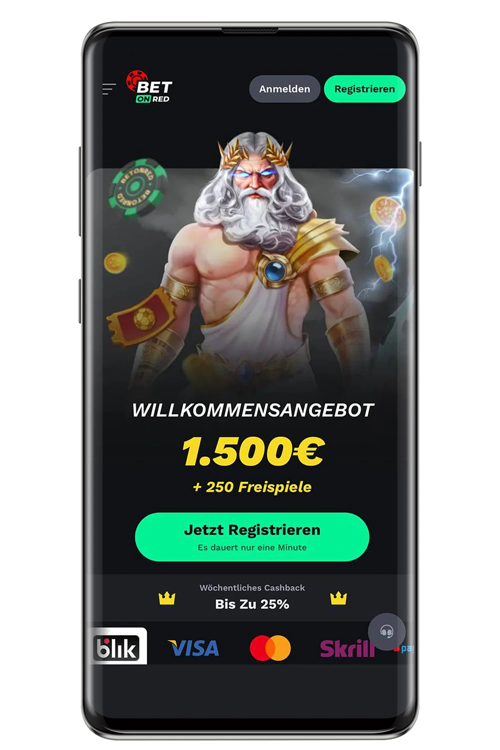 Screenshot von der offiziellen Website
