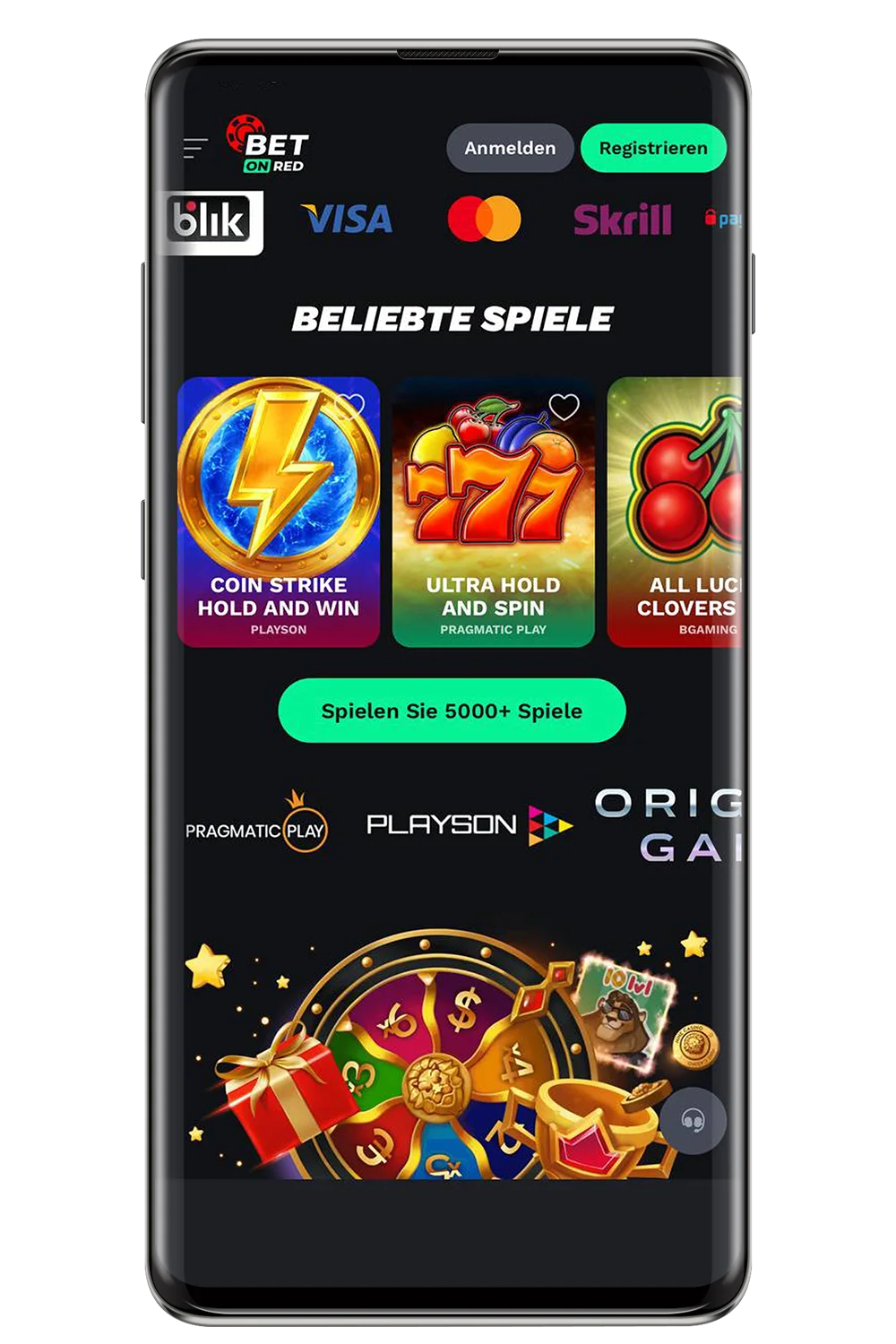 Screenshot von der offiziellen Website