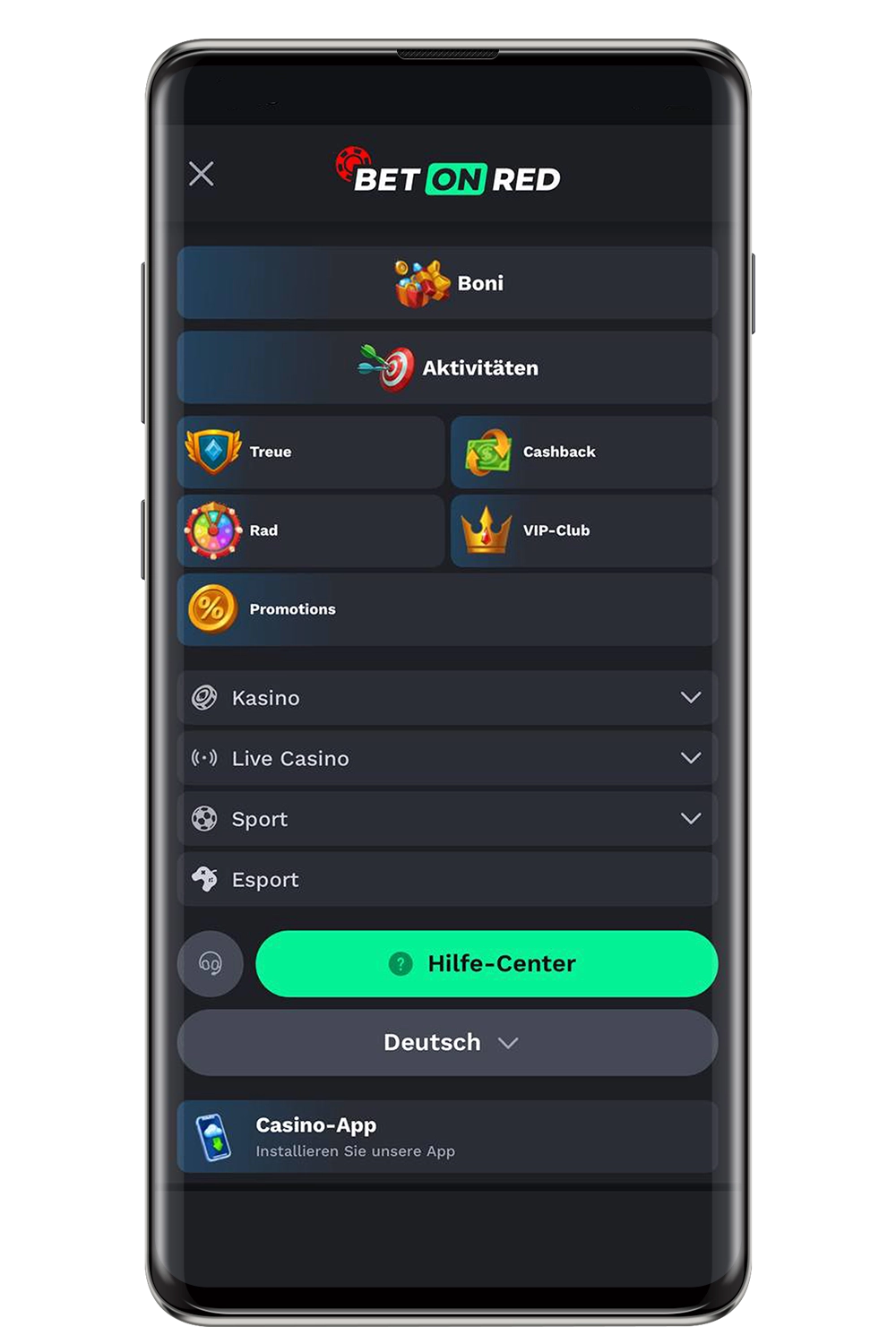 Screenshot von der offiziellen Website
