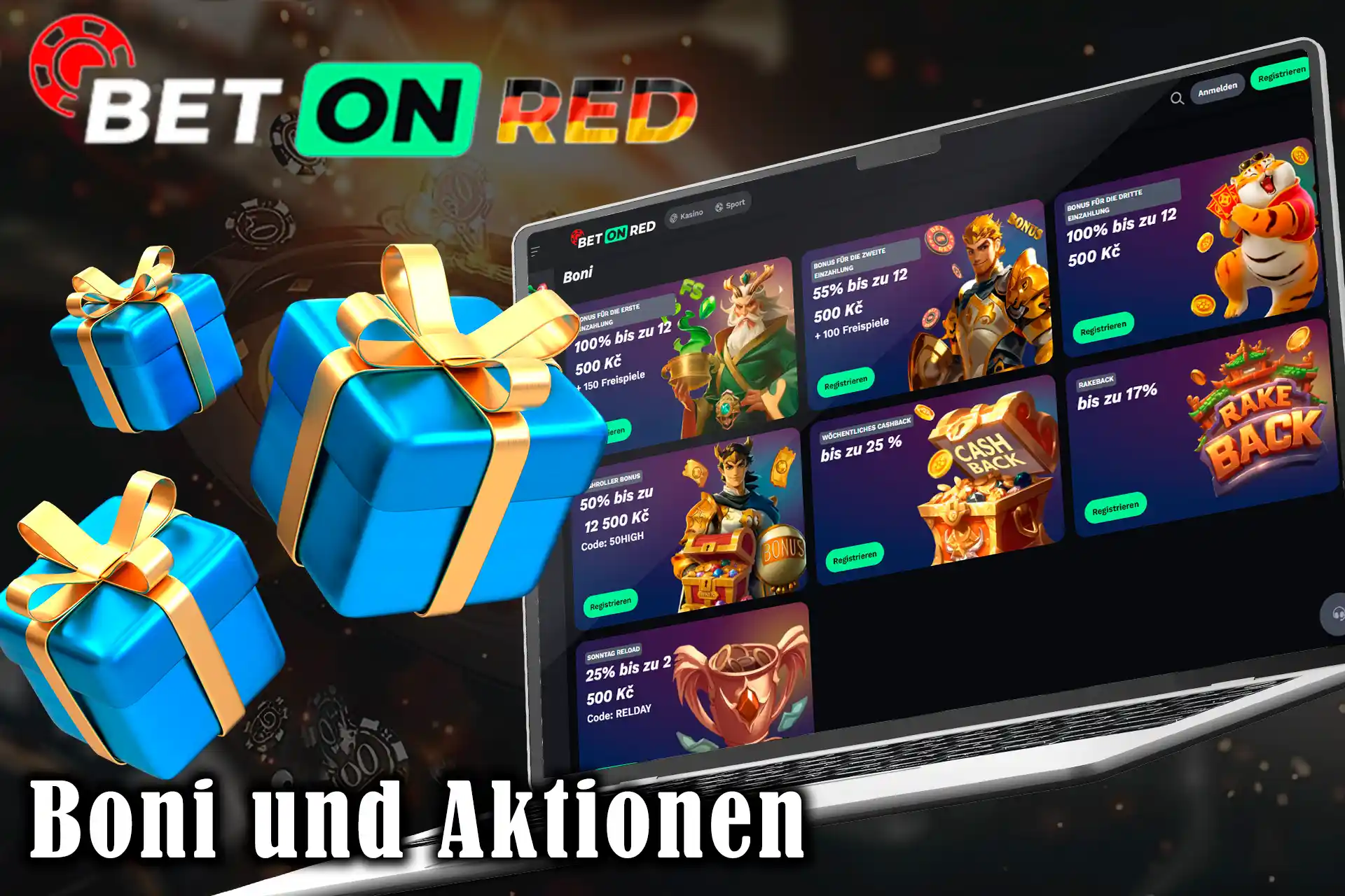 Große Auswahl an Boni und Aktionen